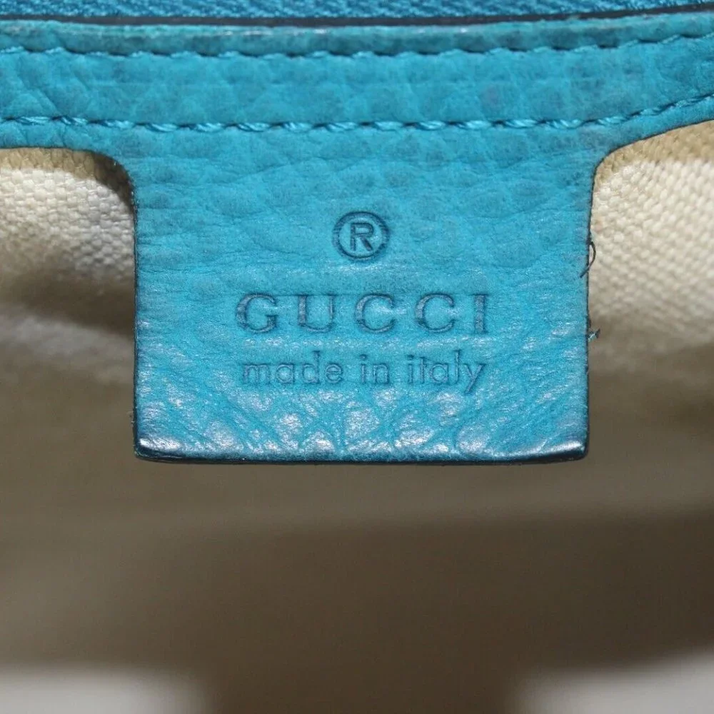 GUCCI Teal Nubuck Leather Boston Bag Joy 6GG1026K